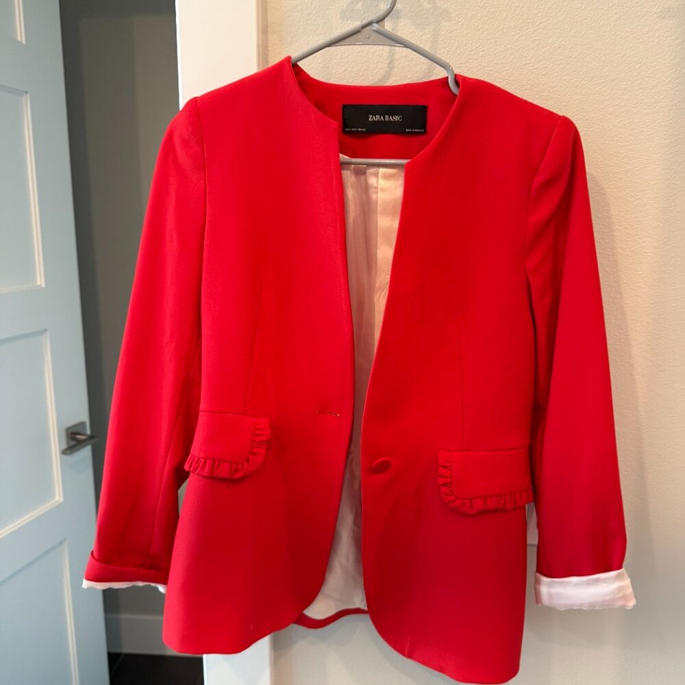 Zara Red Blazer, Size Small